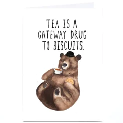 Hot Personalised Jolly Awesome Card - Tea Is A Gateway Drug Funny|Any Occasion