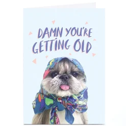 Card Factory Personalised Jolly Awesome Birthday Card - Damn You're Getting Old
