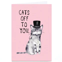 Card Factory Personalised Jolly Awesome Card - Cats Off To You
