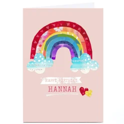 Kids Card Factory Personalised Kerry Spurling Card - Rainbow Happy Birthday