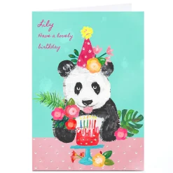 Kids Card Factory Personalised Kerry Spurling Birthday Card - Panda Party