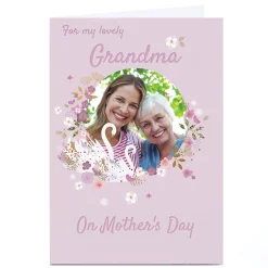 Personalised Kerry Spurling Mother's Day Photo Card - Swans, Grandma Photo