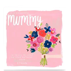 Card Factory Personalised Kerry Spurling Birthday Card - Flowers Mummy