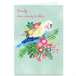 Discount Personalised Kerry Spurling Any Occasion Card - Floral Bird For Wife|For Sister