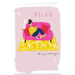 Card Factory Personalised Kerry Spurling Birthday Card - Relax