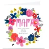 Card Factory Personalised Kerry Spurling Birthday Card - Floral Wreath, Mam