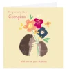 Card Factory Personalised Kerry Spurling Birthday Card - Hedgehog Mum & Baby