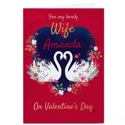 Online Personalised Kerry Spurling Valentine's Day Card - Wife, Swans Birthday