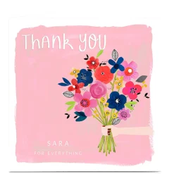 Card Factory Personalised Kerry Spurling Thinking Of You Card - Flowers