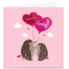 New Personalised Kerry Spurling Valentine's Day Card - Hedgehogs For Wife|For Girlfriend