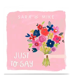 Card Factory Personalised Kerry Spurling Card - Flowers Just to Say