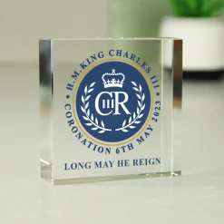 Card Factory Personalised King's Coronation Glass Token