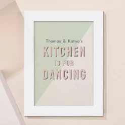 Best Personalised Kitchen Is For Dancing Framed Wall Art - Names Personalised Canvas & Wall Art|Photo Prints & Wall Art