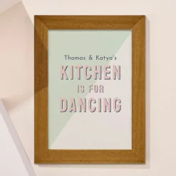 Best Personalised Kitchen Is For Dancing Framed Wall Art - Names Personalised Canvas & Wall Art|Photo Prints & Wall Art