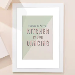 Best Personalised Kitchen Is For Dancing Framed Wall Art - Names Personalised Canvas & Wall Art|Photo Prints & Wall Art