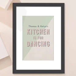 Best Personalised Kitchen Is For Dancing Framed Wall Art - Names Personalised Canvas & Wall Art|Photo Prints & Wall Art