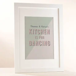 Best Personalised Kitchen Is For Dancing Framed Wall Art - Names Personalised Canvas & Wall Art|Photo Prints & Wall Art