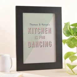 Best Personalised Kitchen Is For Dancing Framed Wall Art - Names Personalised Canvas & Wall Art|Photo Prints & Wall Art
