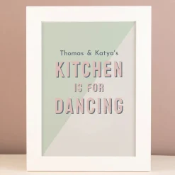 Best Personalised Kitchen Is For Dancing Framed Wall Art - Names Personalised Canvas & Wall Art|Photo Prints & Wall Art