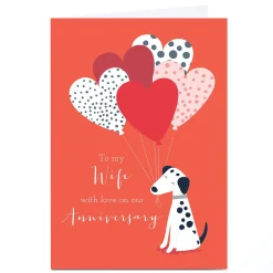 Card Factory Personalised Klara Hawkins Card - Heart Baloons