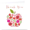 Online Personalised Klara Hawkins Thank You Card - Floral Apple Thank You