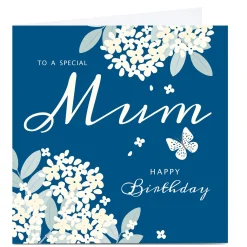 Card Factory Personalised Klara Hawkins Card - Mum Floral