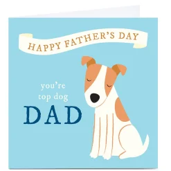 Hot Personalised Klara Hawkins Father's Day Card - You're Top Dog Dad Father's Day