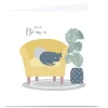 Personalised Klara Hawkins New Home Card - Cosy Cat Premium Square|New Home