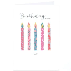 Card Factory Personalised Klara Hawkins Birthday Card - Pretty Candles