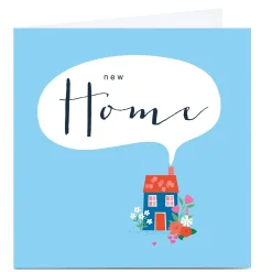 Outlet Personalised Klara Hawkins New Home Card - Blue House New Home