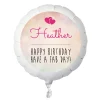 Discount Personalised Large Helium Balloon - Happy Birthday, Pink Hearts Kids Personalised Party|Balloons For Kids