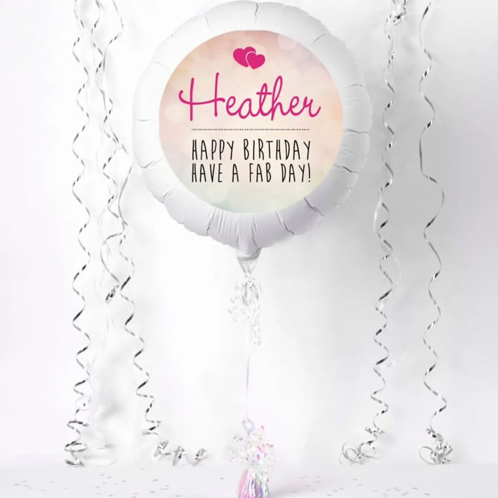 Discount Personalised Large Helium Balloon - Happy Birthday, Pink Hearts Kids Personalised Party|Balloons For Kids