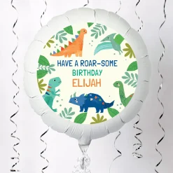 New Personalised Large Helium Balloon - Roarsome Birthday Dinosaurs Helium Balloons|Personalised & Photo Balloons