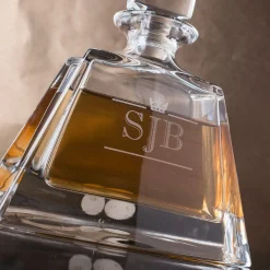 Online Personalised Lead Crystal Boston Decanter Personalised Engraved Gifts|Glassware