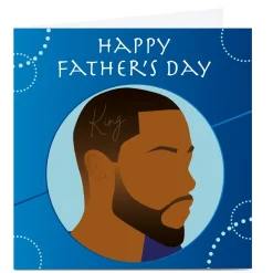 Clearance Personalised Leanne Creative Father's Day Card - Blue Side Profile Father's Day
