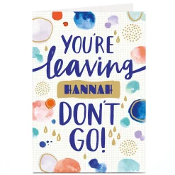Personalised Leaving Card - Don't Go! Retirement|New Job