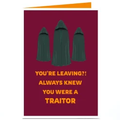 Card Factory Personalised Leaving Card - Always Knew You Were a Traitor