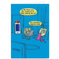 Card Factory Personalised Lee Fearnley Card - Text Talk