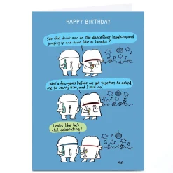 Best Personalised Lee Fearnley Birthday Card - Still Celebrating Congratulations|Anniversary