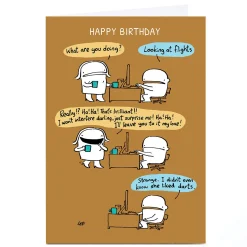 New Personalised Lee Fearnley Birthday Card - Looking At Flights Congratulations|Anniversary