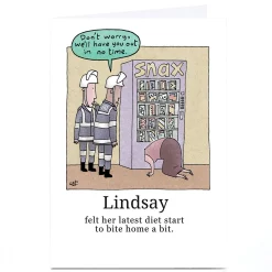 Card Factory Personalised Lee Fearnley Card - Vending Machine