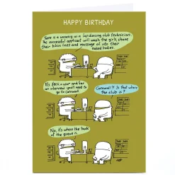 Card Factory Personalised Lee Fearnley Birthday Card - Job Centre