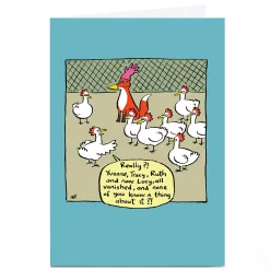 Sale Personalised Lee Fearnley Card - Fox in Hen House Funny|Any Occasion