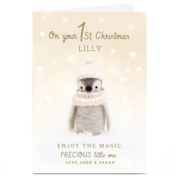 Sale Personalised Lemon & Sugar Christmas card - Baby Penguin Christmas