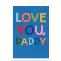 Card Factory Personalised Lemon & Sugar Fathers Day Card - Love You Daddy