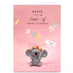 Card Factory Personalised Lemon and Sugar Birthday Card - Koala