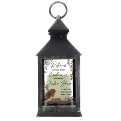 Best Personalised Light-Up Robin Memorial Lantern Personalised Jewellery And Keepsakes|Jewellery & Keepsakes