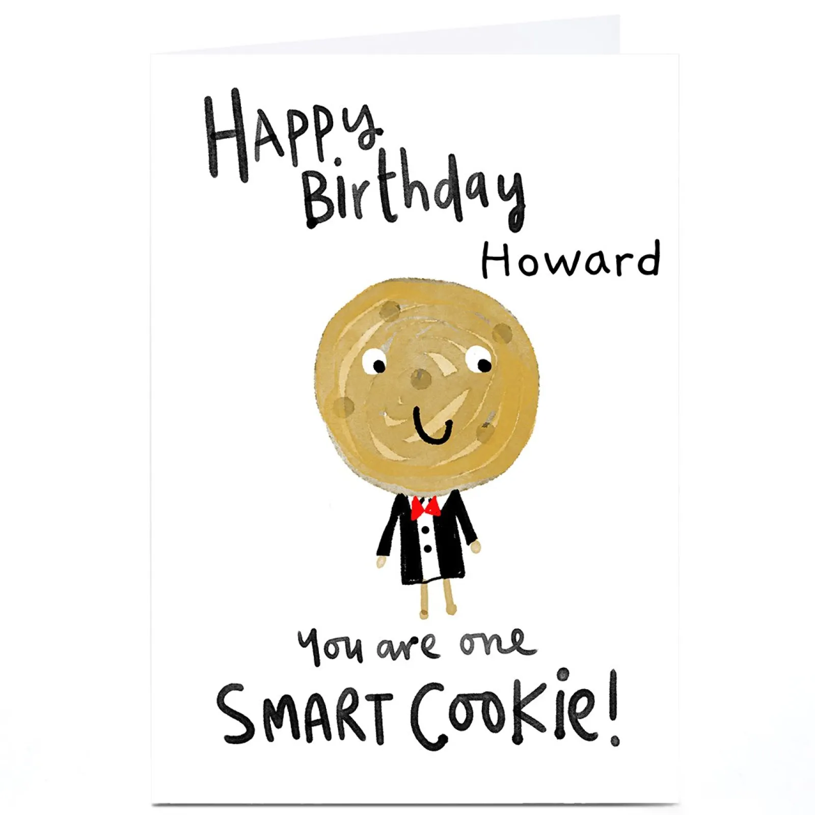 Discount Personalised Lindsay Kirby Birthday Card - One Smart Cookie Kids For Uncle|For Son