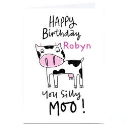 Kids Card Factory Personalised Lindsay Kirby Birthday Card - You Silly Moo