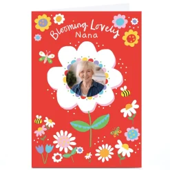 Card Factory Personalised Lindsay Kirby Mother's Day Card - Blooming Lovely Nana